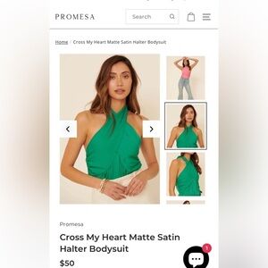 Promesa Cross My Heart Halter Bodysuit